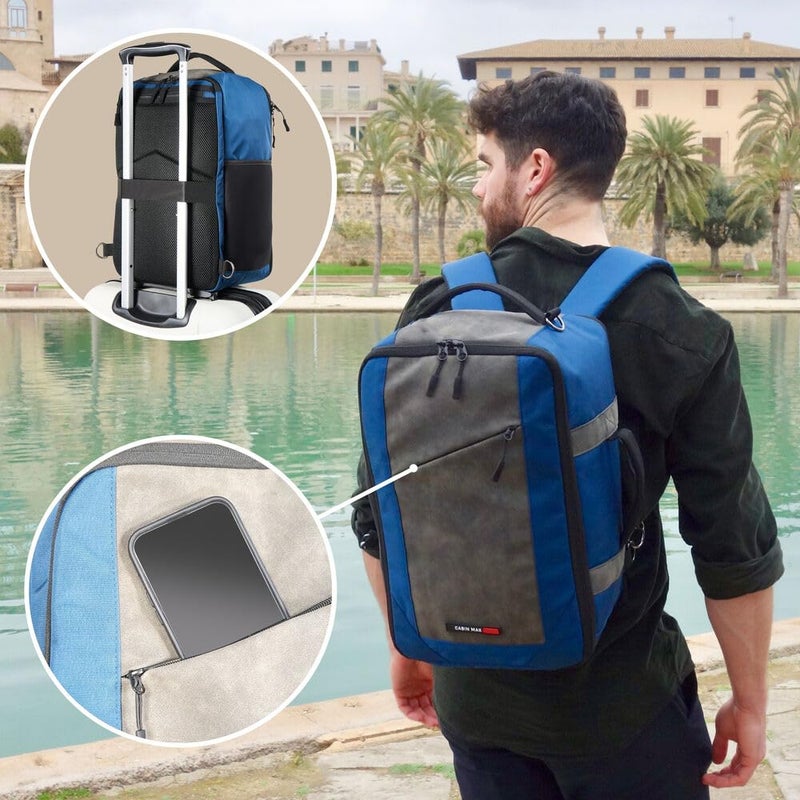 Cabin Max Mini Backpack Usable as Underseat Carry on Luggage and Laptop Backpack - Image 3